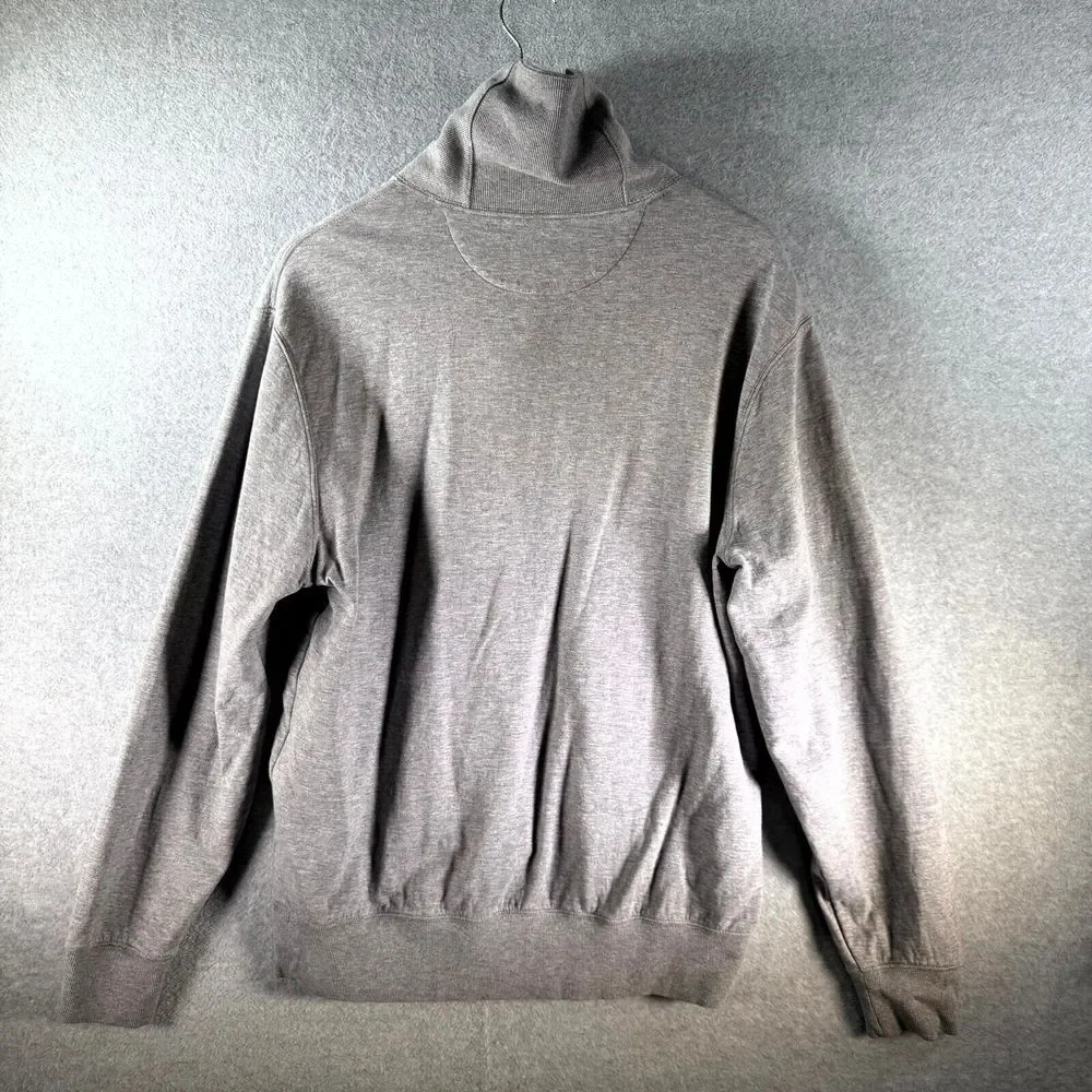 Polo Ralph Lauren Luxury Jersey Men's Large‎ Gray Heather Shawl-Collar Pullover